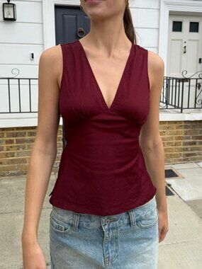 Brandy Melville Burgundy Rafaela Top